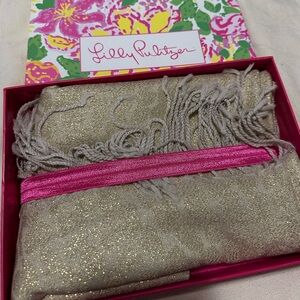 Lilly Pulitzer Gold Printed Wrap
